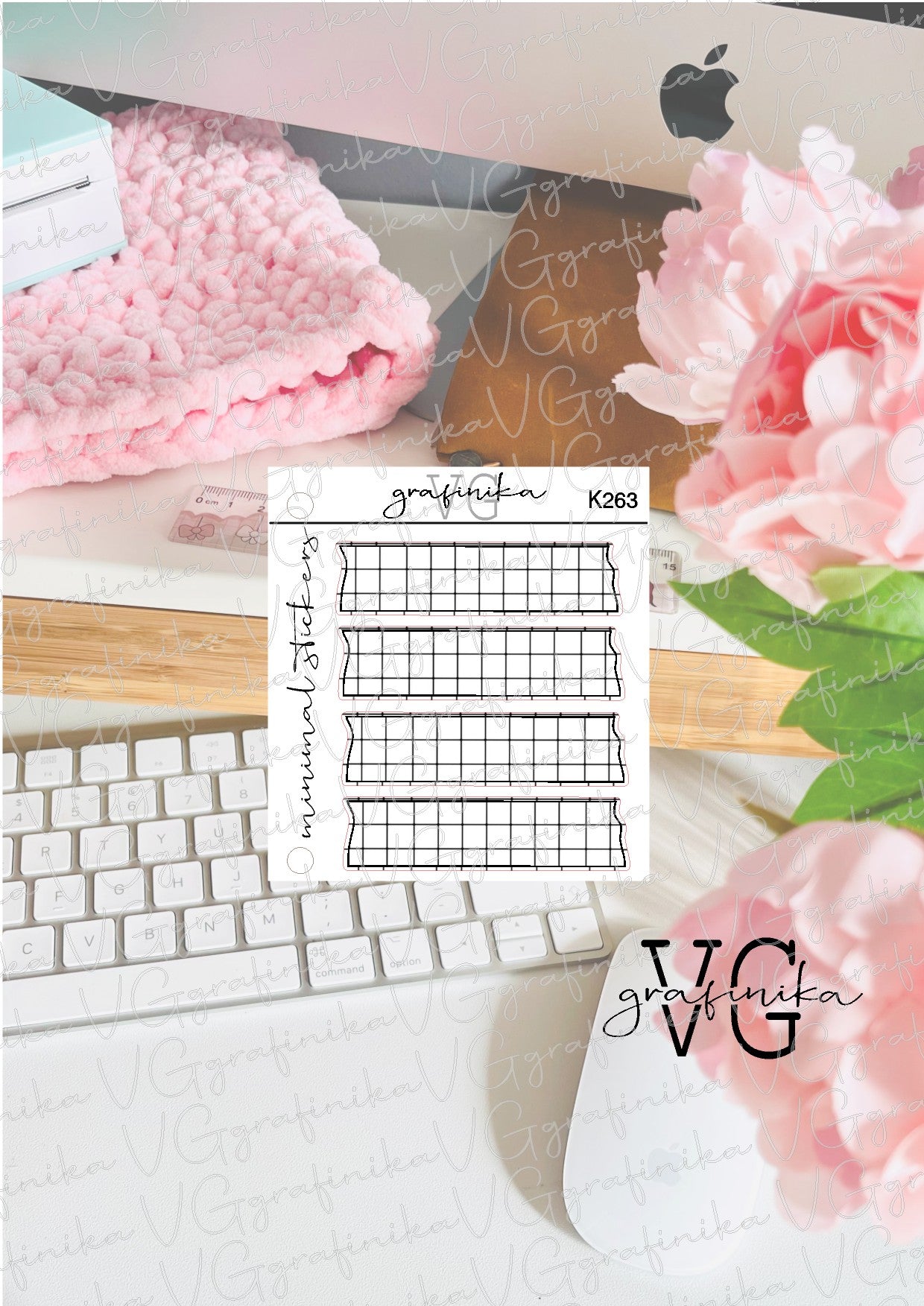 K 263 - minimal - washi strips white big