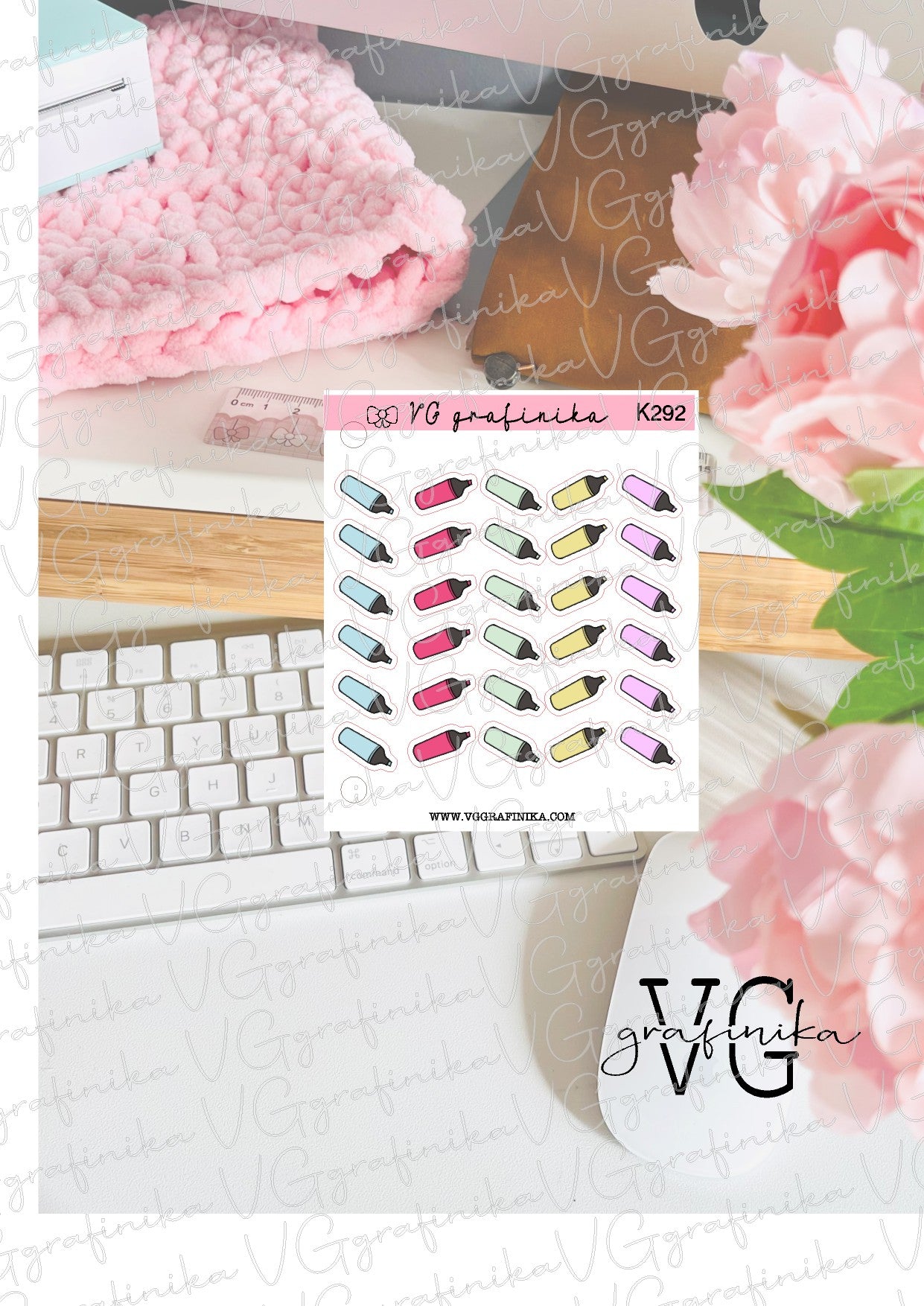 K292 - back to school evidenziatori - decorazione