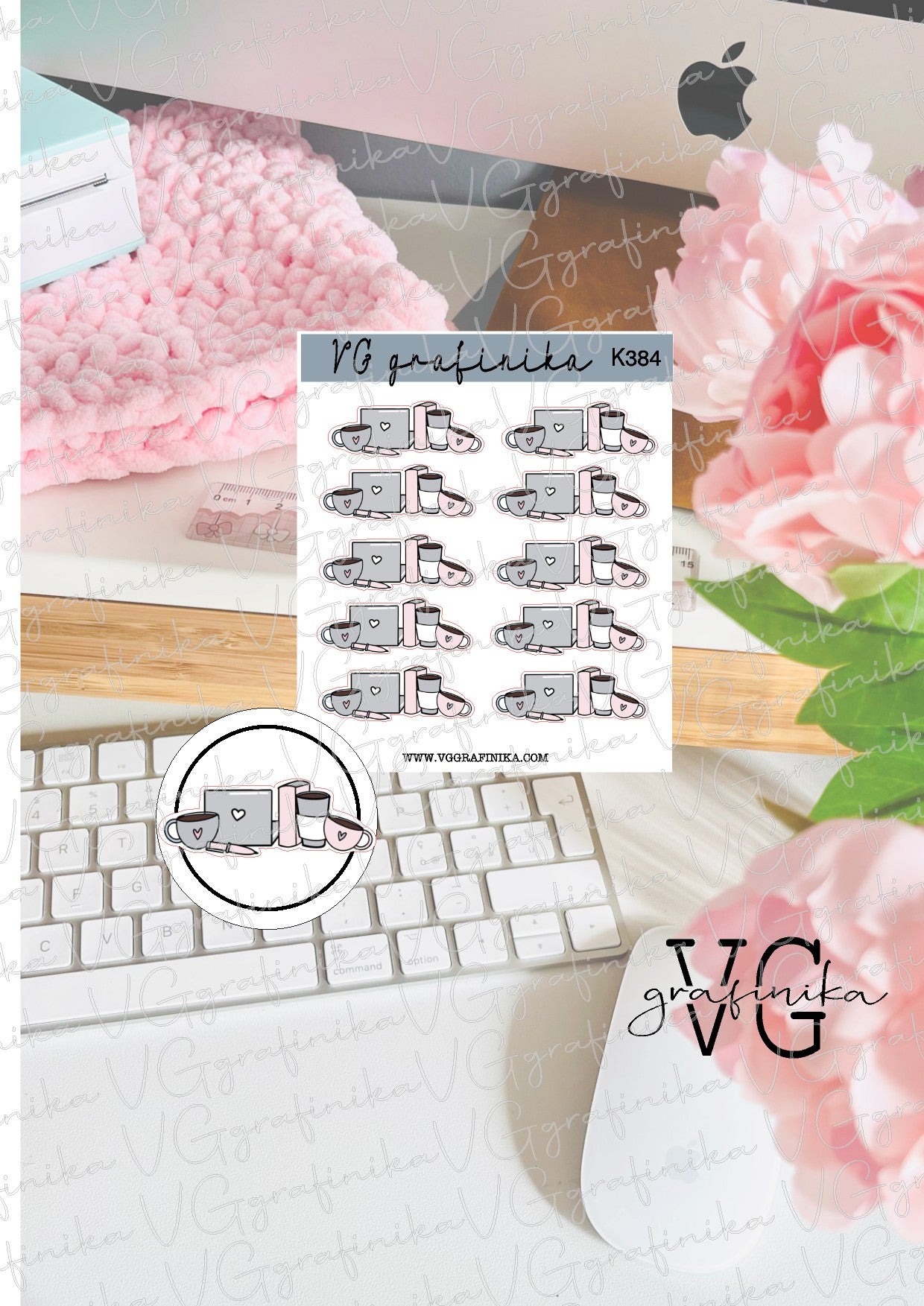 K384 - coffe and pc - decorations