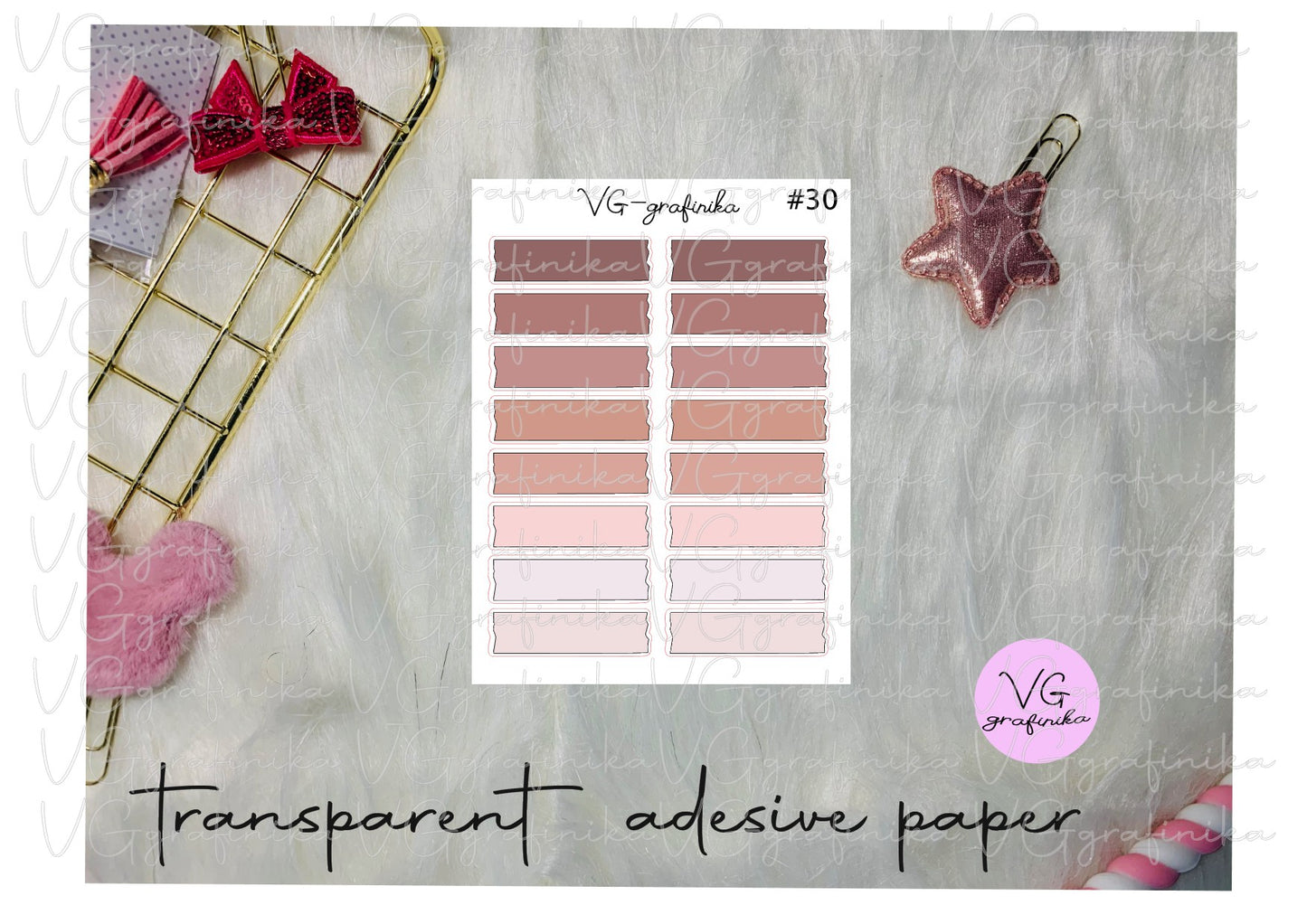 washi strips transparent adesive paper 30