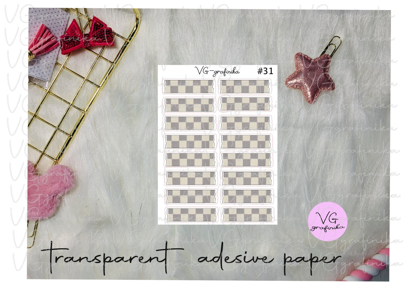 washi strips transparent adesive paper 31