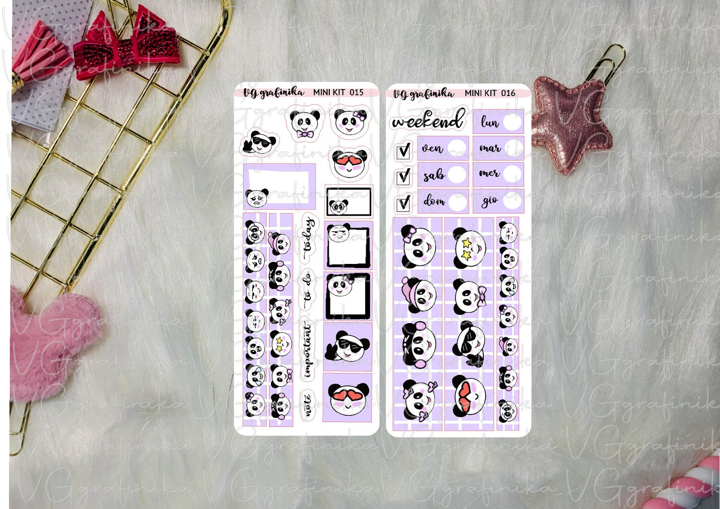 stickers sheets - minikit 15 / 16 Pandastic bamboo