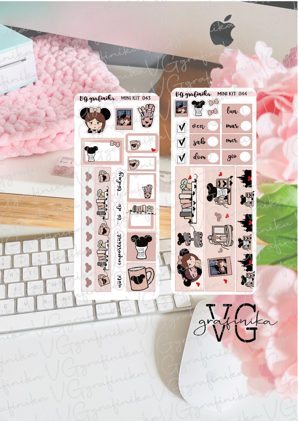 stickers sheet - minikit 43 - 44 magic moments