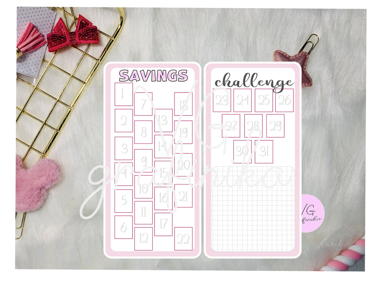 page for weeks - savings challenge