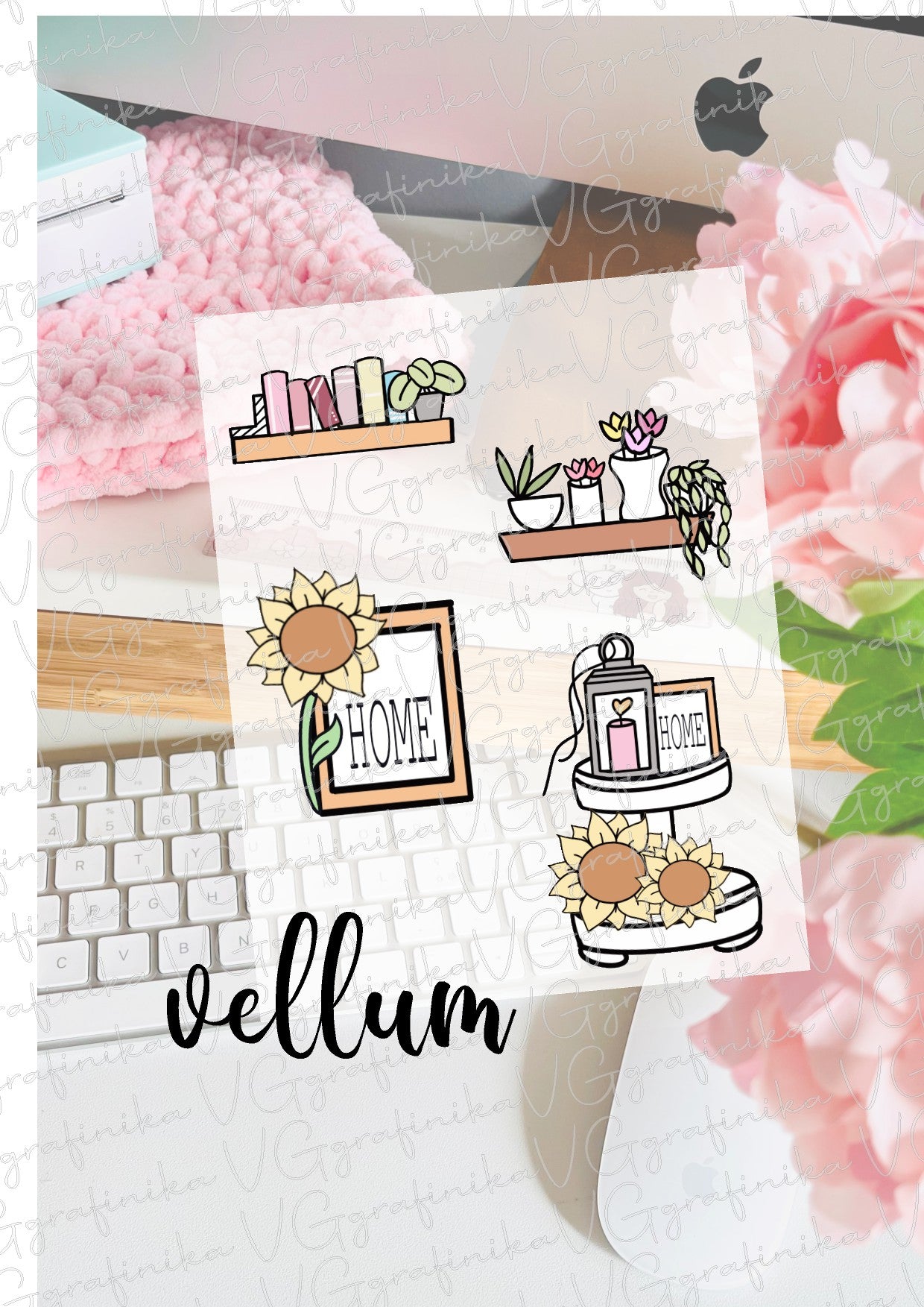 vellum sunflowers - sweet home