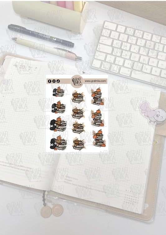 P 42 - decorazione con libri - book lover - autumn book