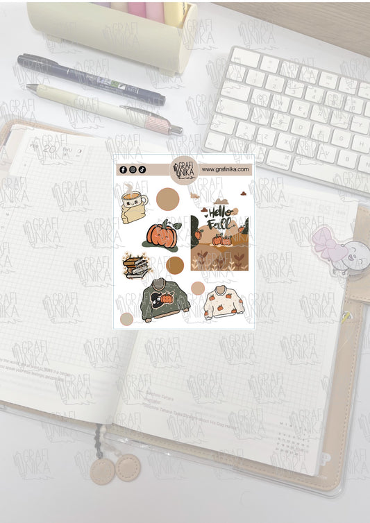 P 44 - hello fall sticker