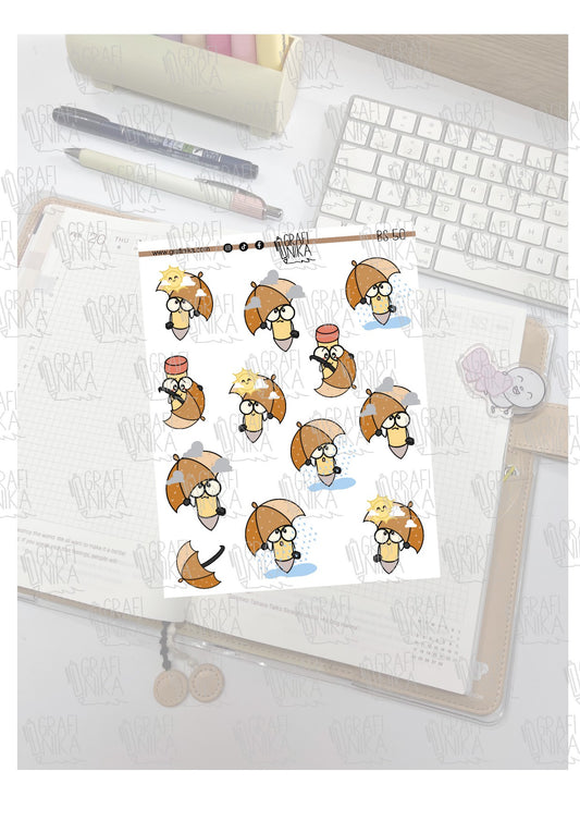 BS 50 - big sticker meteo autunnale Sweet Pencil