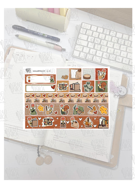 G 13 _ sticker autunnali washi stripes
