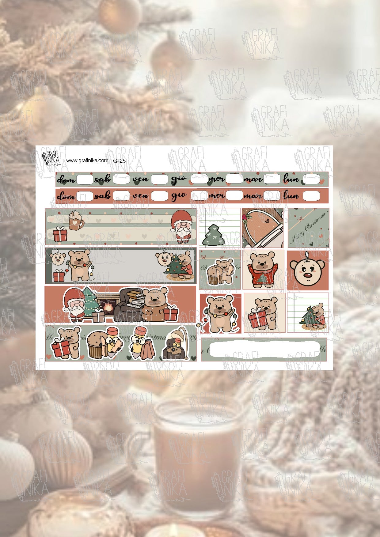 G25 - Happy Christmas time - teddybear