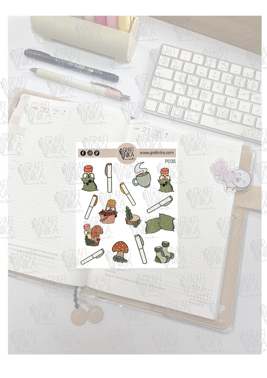 P35 _ sticker autunnali decorativi