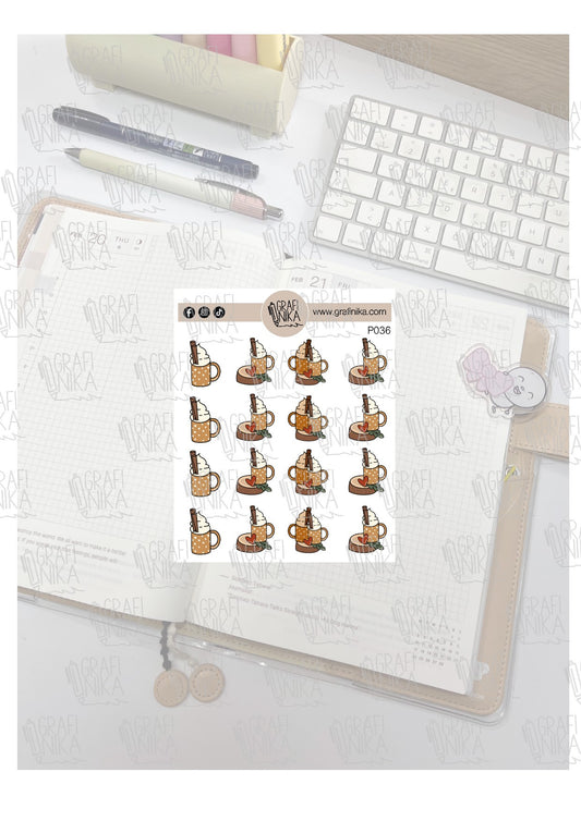 P36 - sweet pencil - tazza autunnale decorativa
