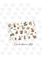 card adesiva autunnale - soft green