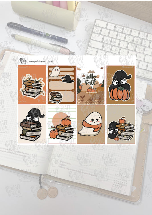 G 19 - box con illustrazioni autunnali - Halloween