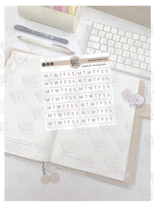 tracker - sticker giorni della settimana