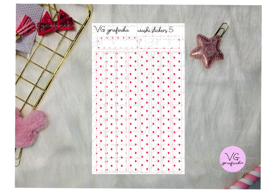 Washi stickers 5 - hearts