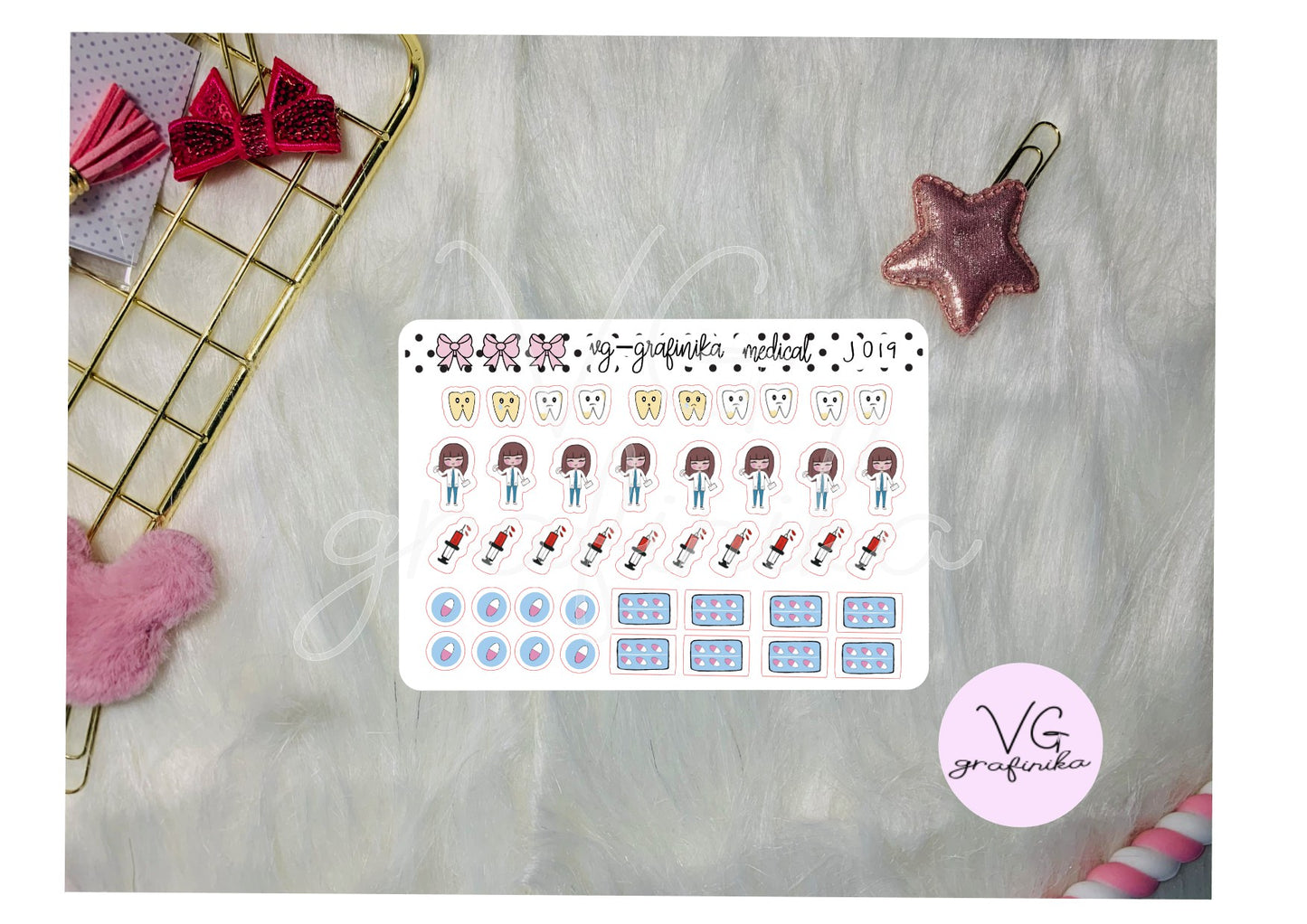 J-019 medical stickers