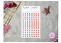 Washi stickers 6 - hearts light blue