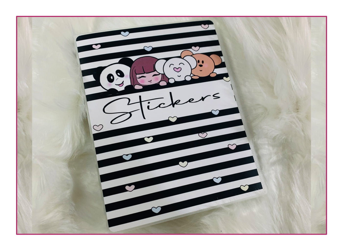Sticker's Album big double  - black and white