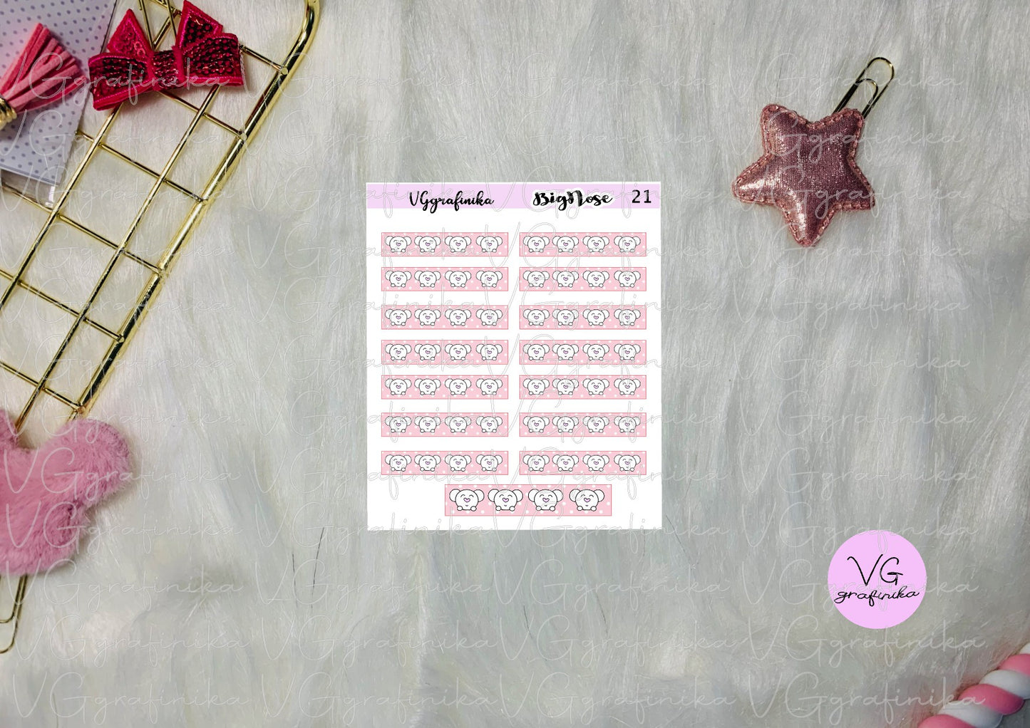 Big nose 21 washi strips