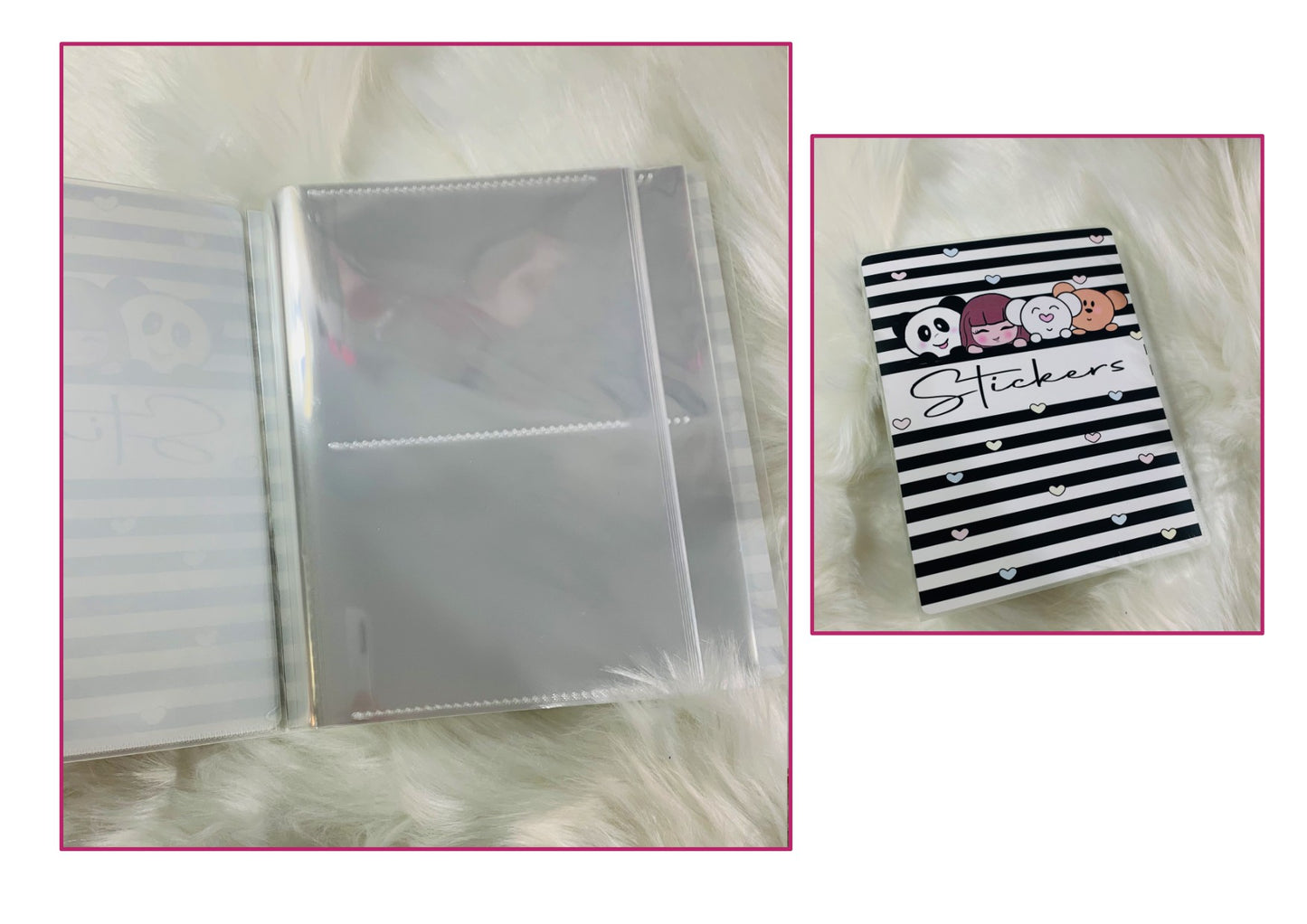 Sticker's Album big double  - black and white