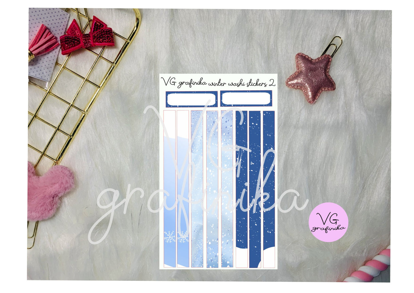 winter Washi stickers 2