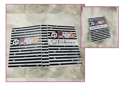 Sticker's Album big double  - black and white