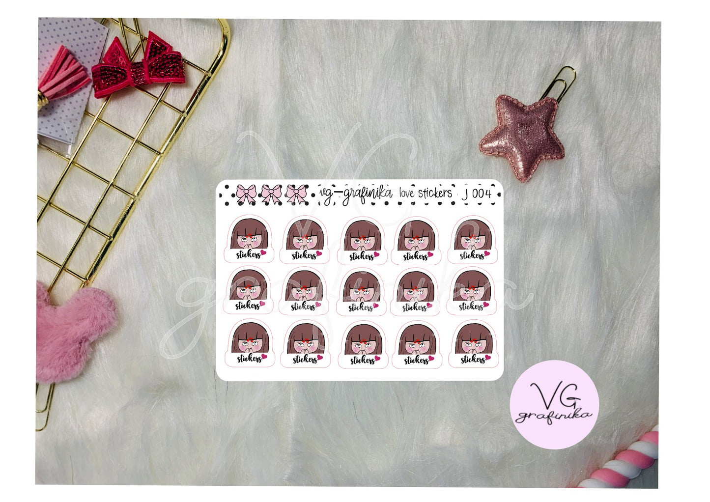 J-004 love stickers