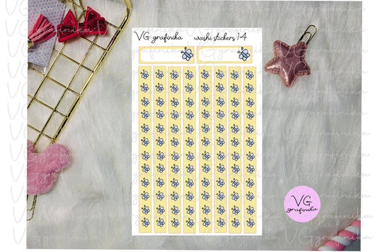 washi stickers 14 - yellow spring