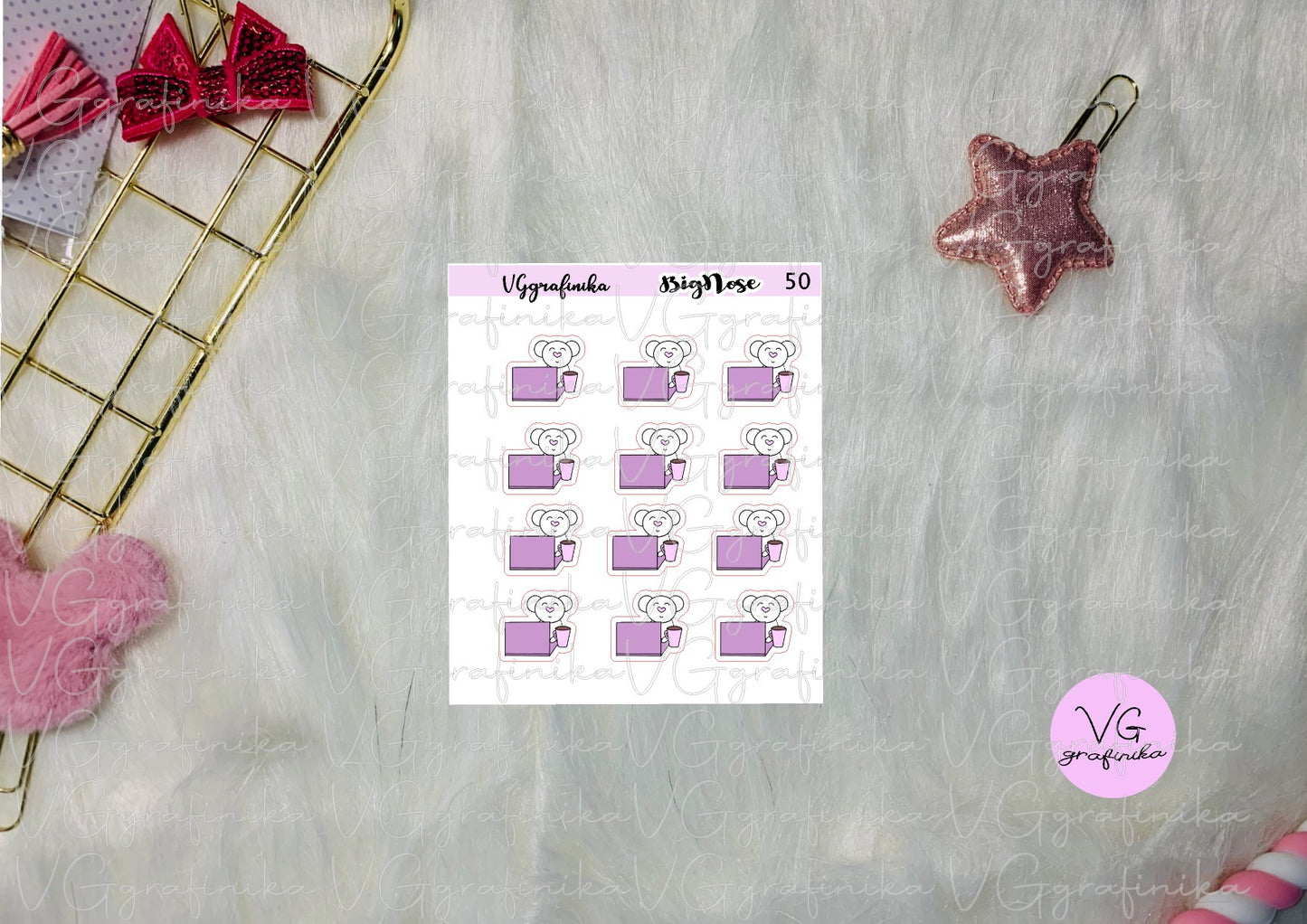 big nose  50 - pc (violet) work pc