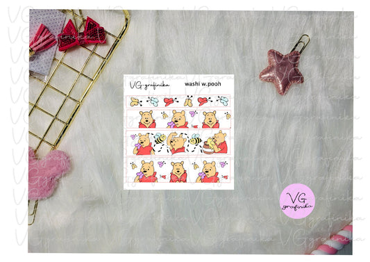 washi stickers pooh - mini kit