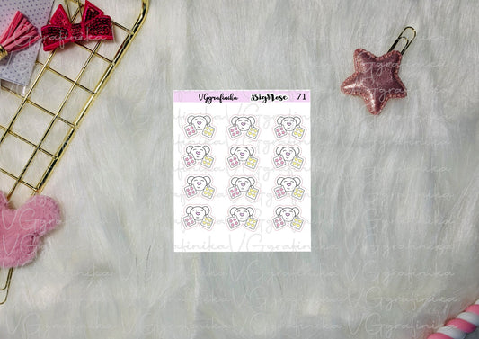 big nose 71 - stickers - plan
