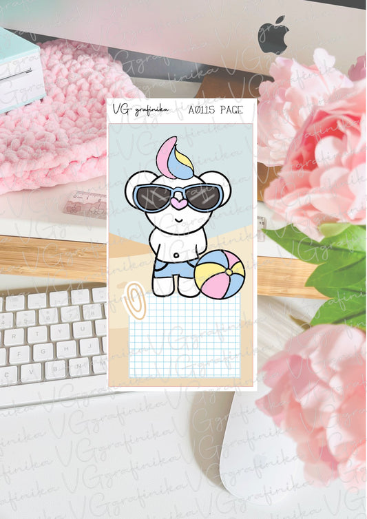 A115 hobonichi weeks - big nose - summer time - PAGE