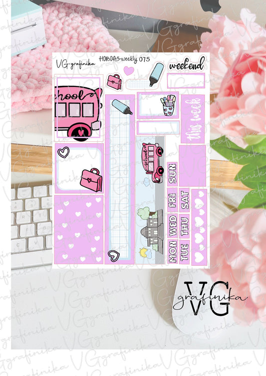 hoboA5 cousin 75 - back to school pink Bus