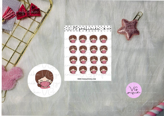 K 117 - vicky con mascherina - mask - covid
