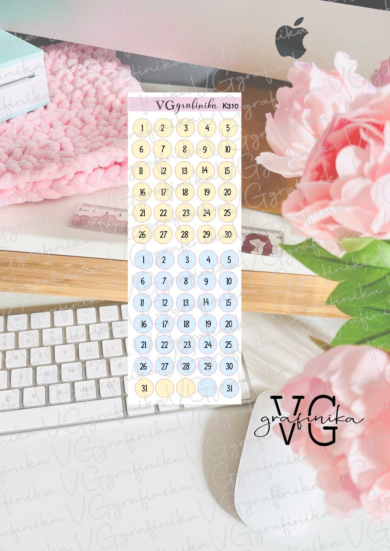 K310 -  315 numeri colorati - vari colori