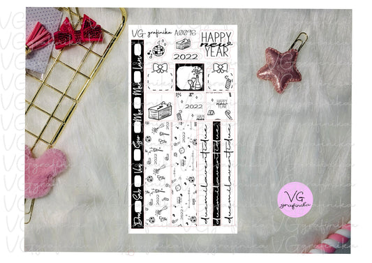 hobo weeks A0096 -happy new year / doodle