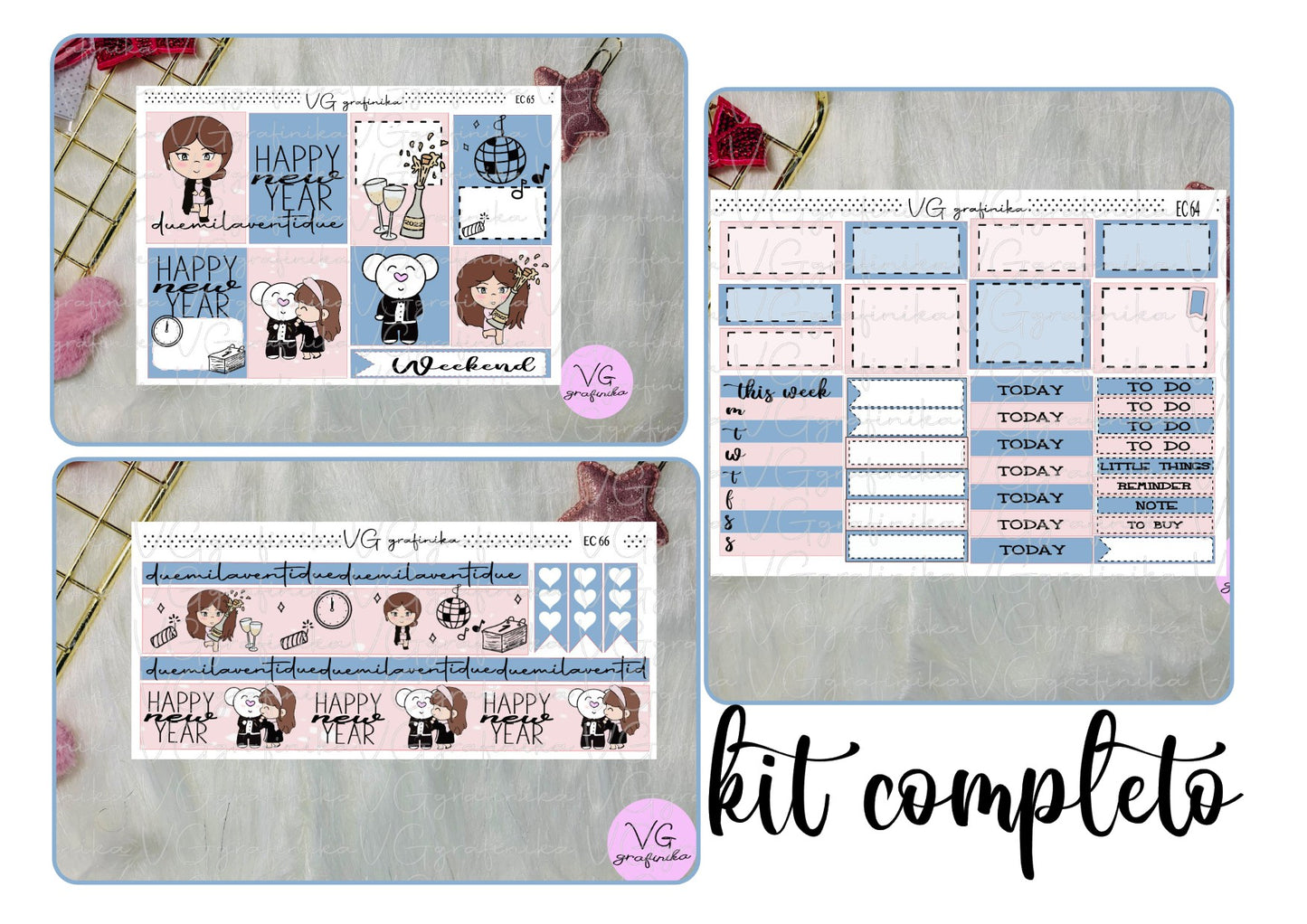 happy new year - erin condren EC 64 - EC 65 - EC 66