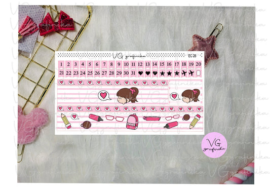ERIN CONDREN - mensile back to school pink