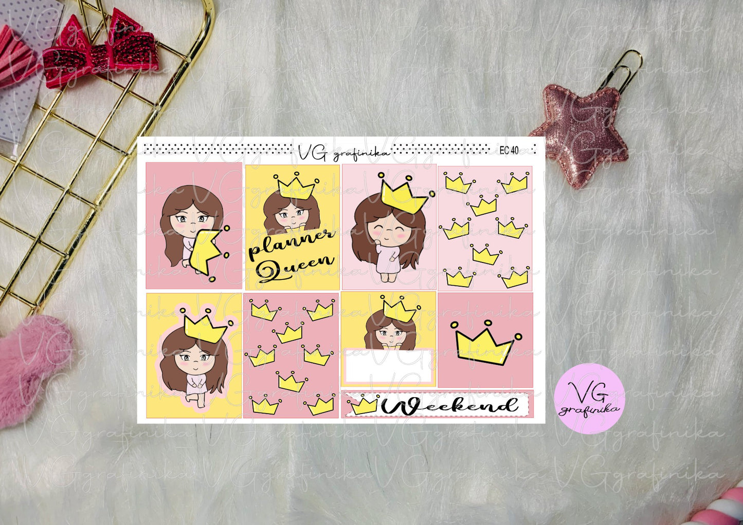 erin condren - planner queen Vicky - EC 40 - 41 - 42