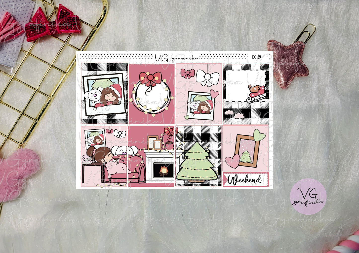 erin condren - cozy Christmas - ec57 - ec 58 - ec 59