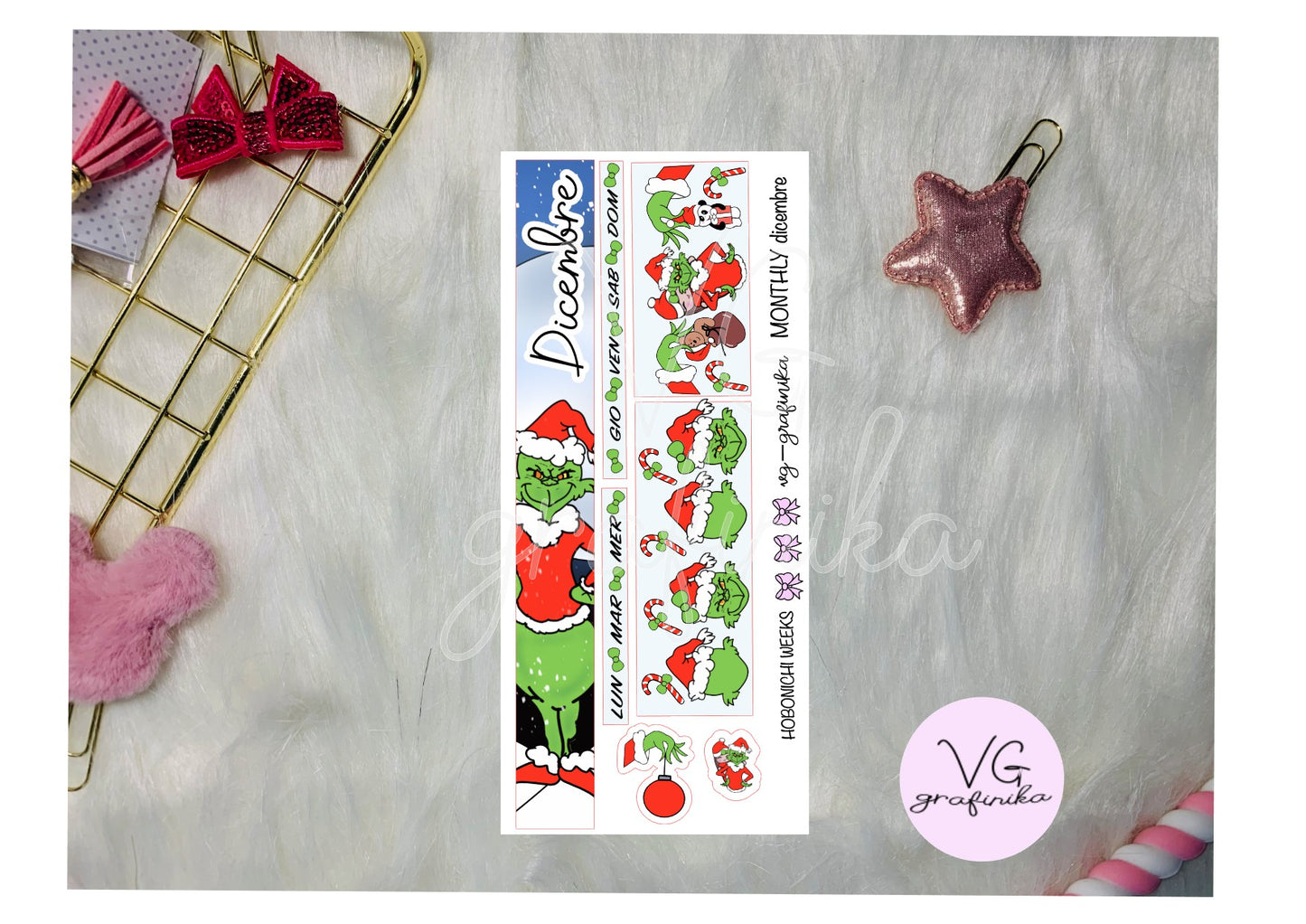 Mensile Hobonichi weeks Grinch