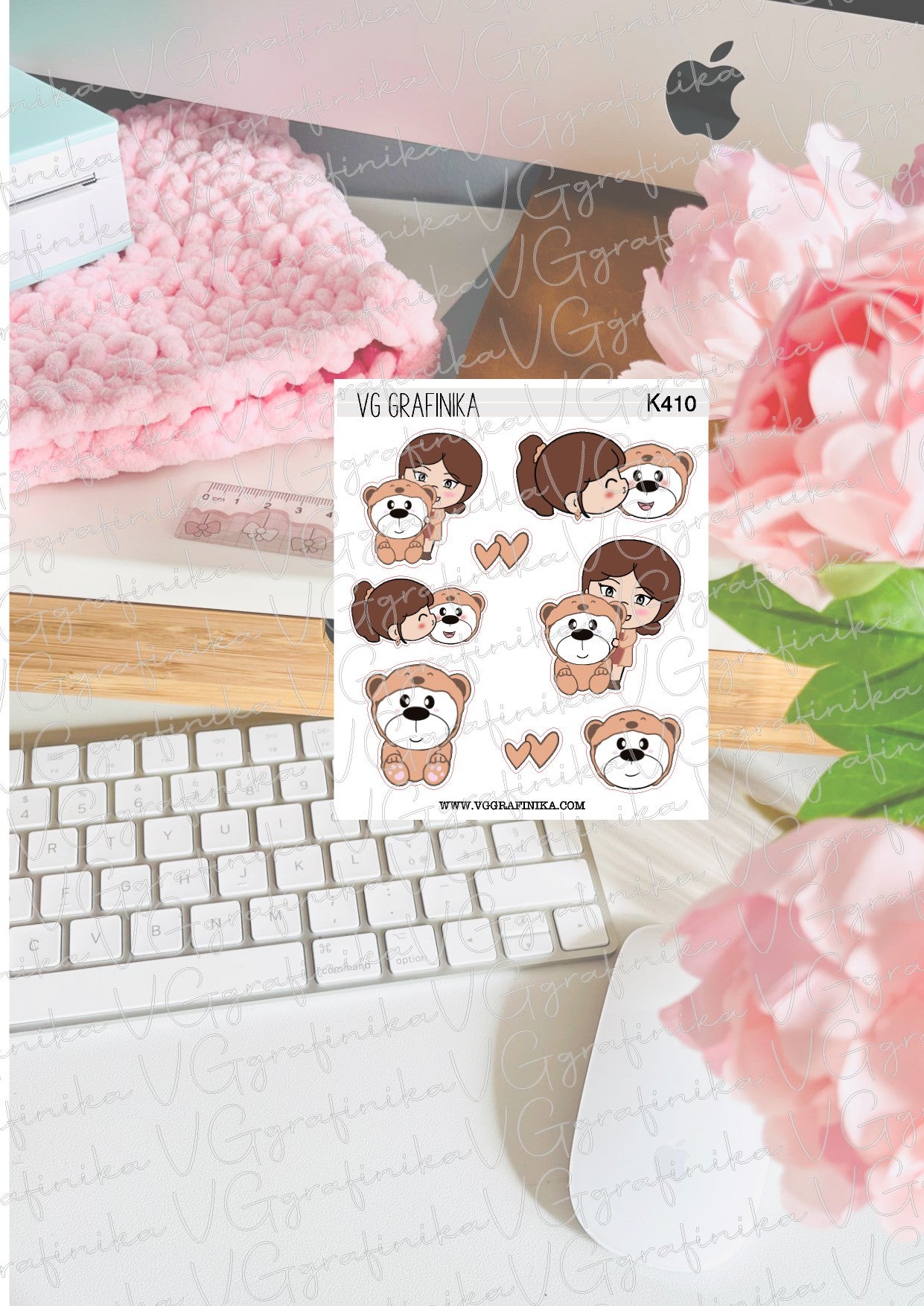 k 410 - Tato Bear and Vicky big stickers