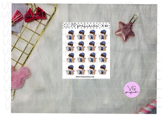 K 83 - postino stanco - happy mail -
