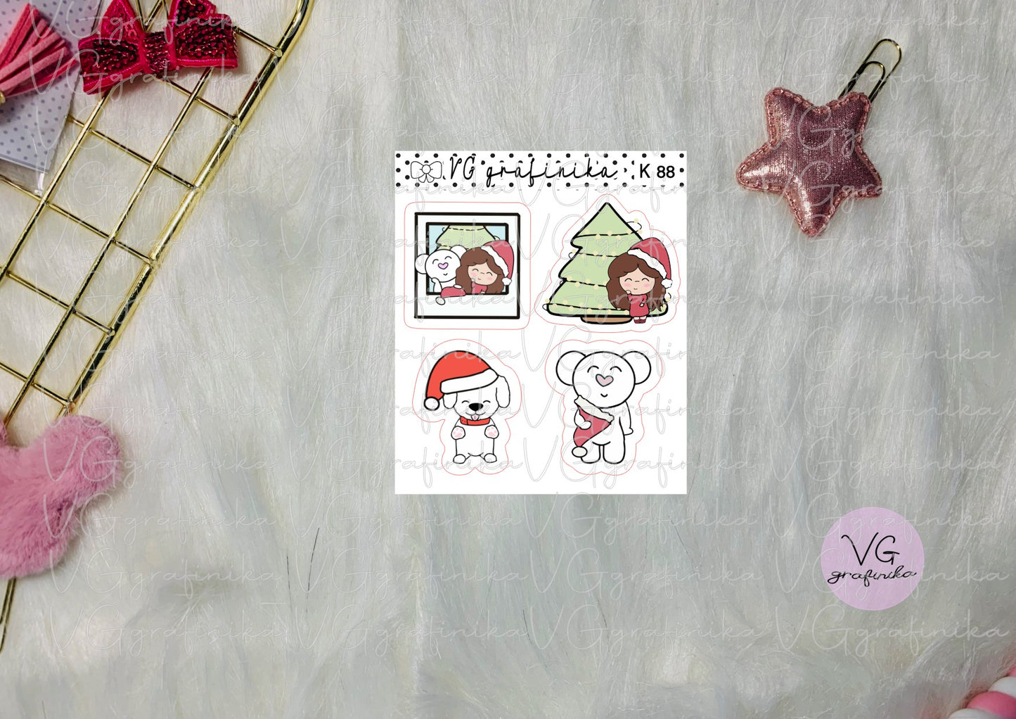 k88 - big stickers Christmas time
