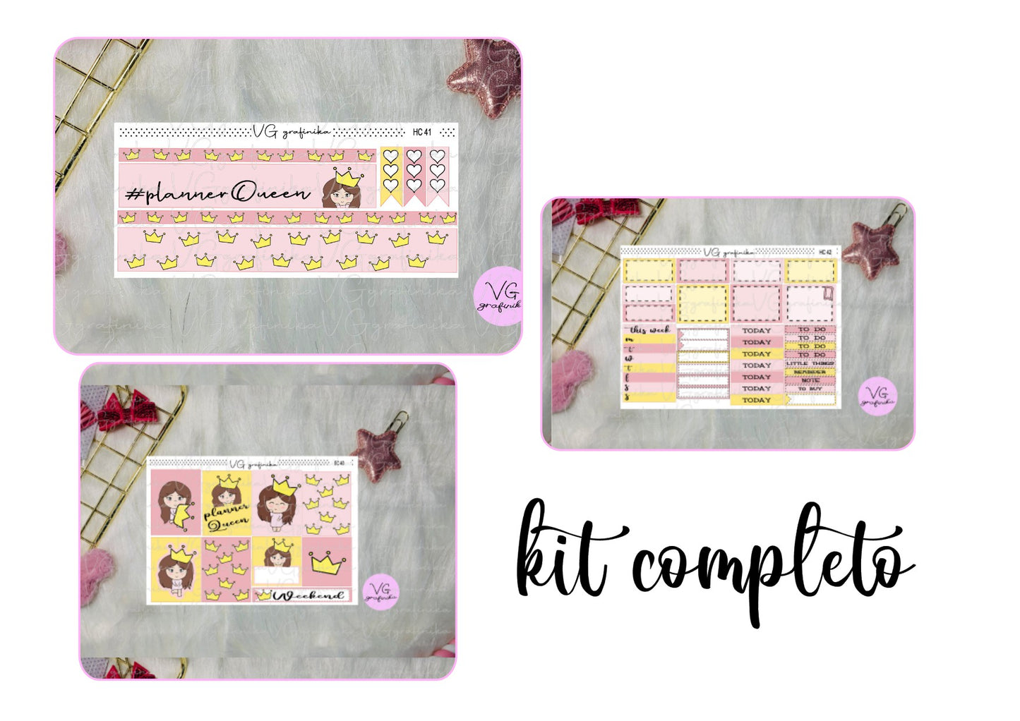 erin condren - planner queen Vicky - EC 40 - 41 - 42