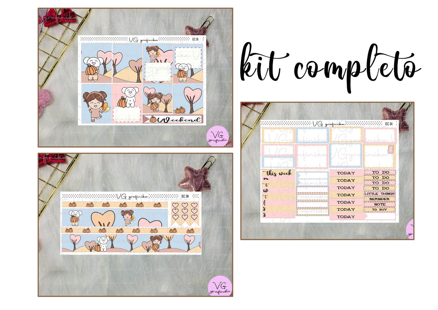 erin condren - happy autumn - Vicky - EC 34 EC 35 EC 36