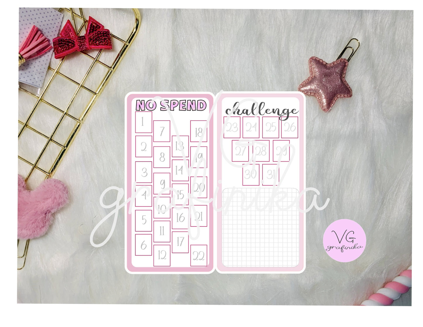 page for weeks - no spend challenge
