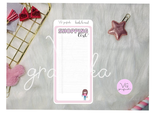 page for weeks - shopping list