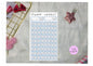 washi stickers 10 - big nose - blue stars